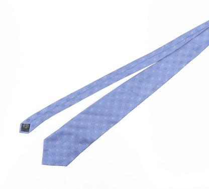 Mens Bijoux Terner Blue Geometric 100% Silk  Tie