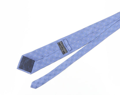 Mens Bijoux Terner Blue Geometric 100% Silk  Tie