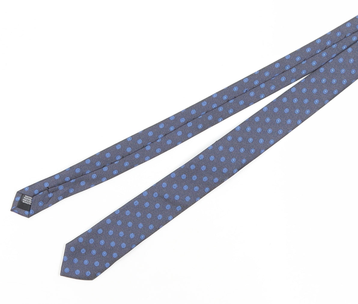 Moss London Men’s Blue Polka Dot Tie