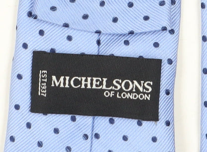 Michelsons Men's Light Blue Polka Dot Silk Tie