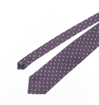 Tobias Barrett Men's Purple Geometric Silk Tie
