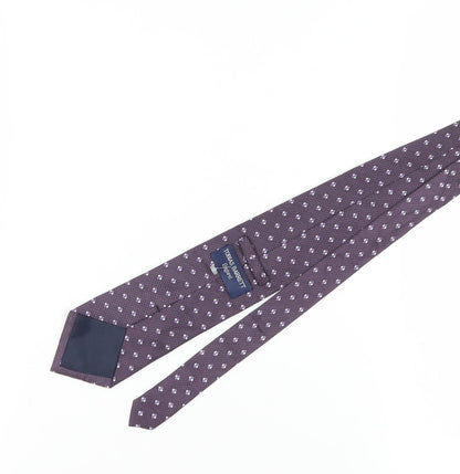 Tobias Barrett Men's Purple Geometric Silk Tie