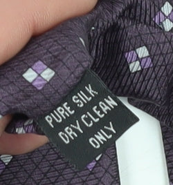 Tobias Barrett Men's Purple Geometric Silk Tie