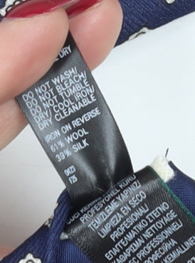 Marks and Spencer Men's Blue Geometric Slim Tie