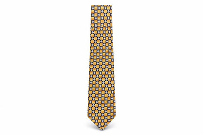 Mens Havana Multicoloured Geometric 100% Polyester  Tie
