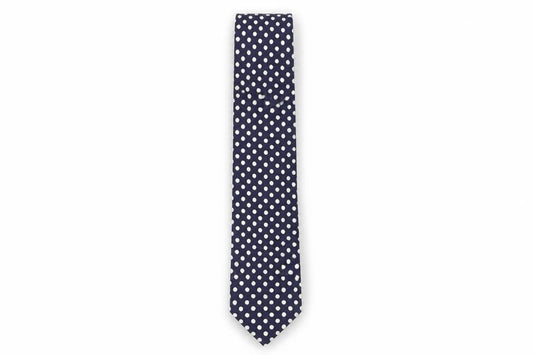 Mens Charles Tyrwhitt Blue Polka Dot 100% Silk Slim Tie