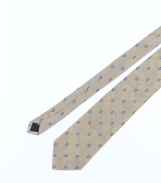 Woodstock Men's Beige Silk Geometric Designer Tie