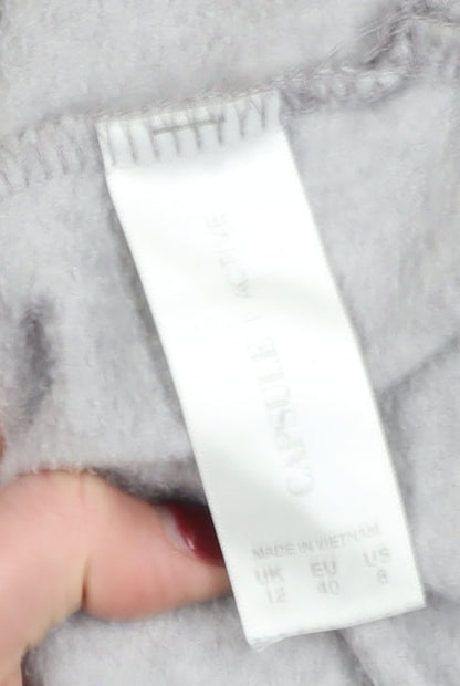 Capsule Active Women's Grey Cowl Neck Sweatshirt Size 12
