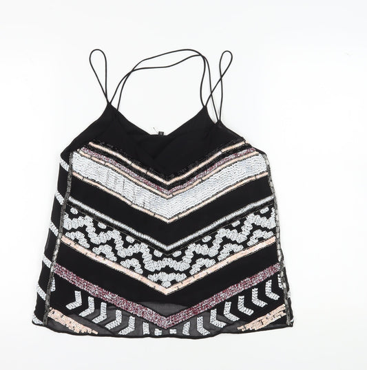 Womens UK Size 12 River Island Black Camisole Tank