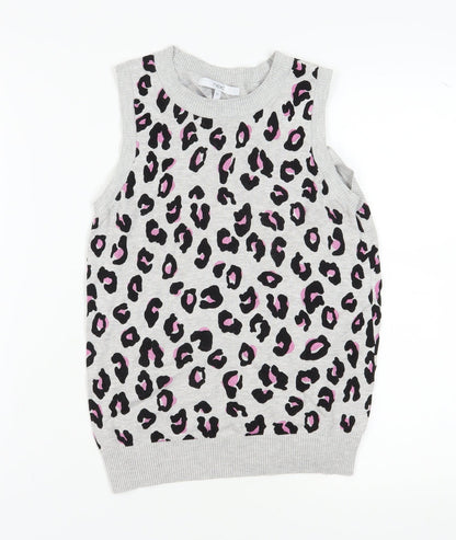 Womens UK Size XS NEXT Grey Vest Jumper