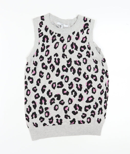 Womens UK Size XS NEXT Grey Vest Jumper