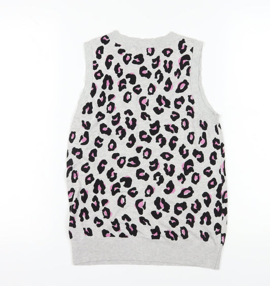 Womens UK Size XS NEXT Grey Vest Jumper