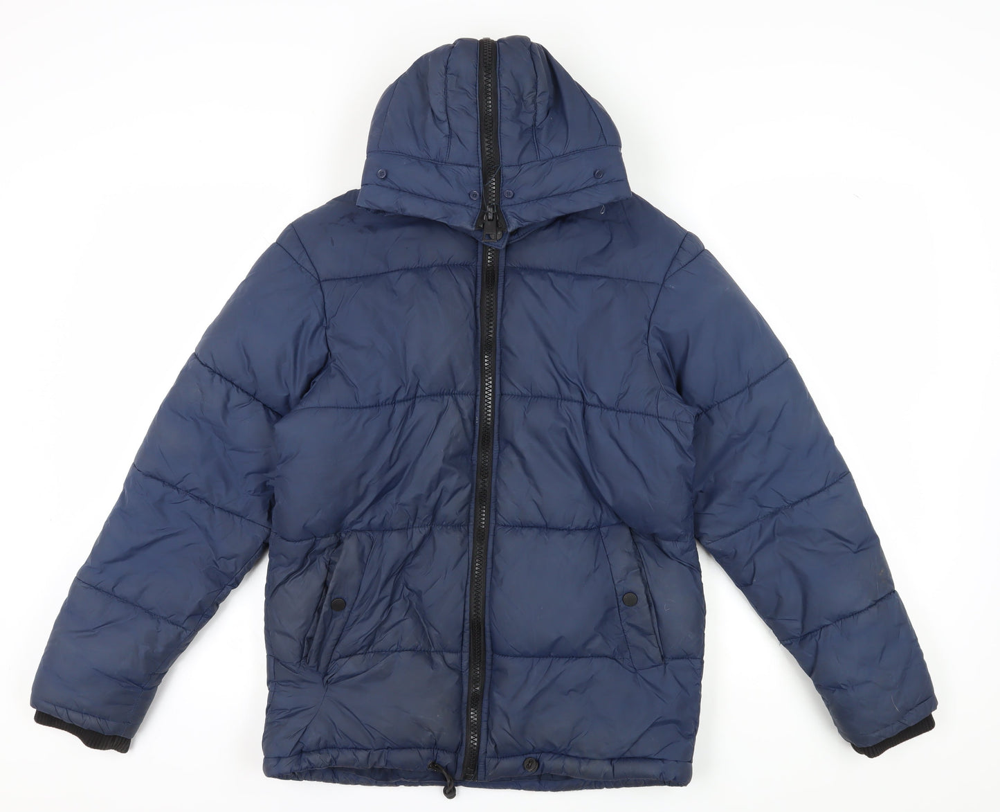 Mens UK Size 2XS River Island Blue Puffer Jacket