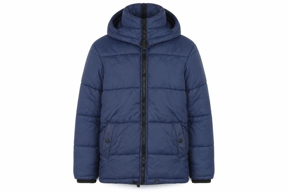 Mens UK Size 2XS River Island Blue Puffer Jacket