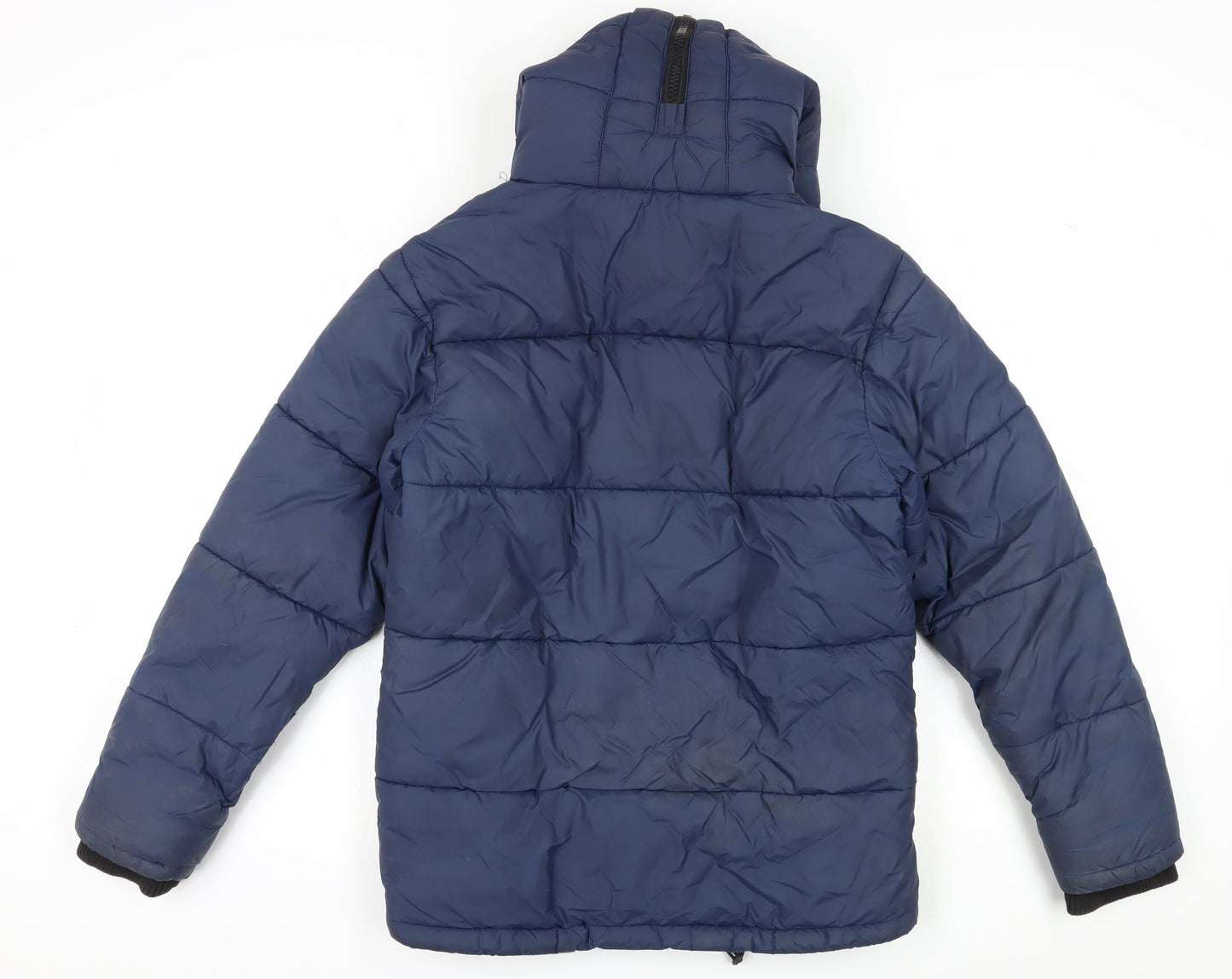 Mens UK Size 2XS River Island Blue Puffer Jacket