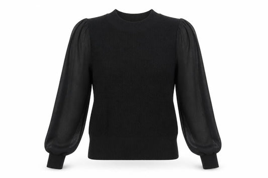 Womens UK Size M/L QED London Black Jersey Blouse
