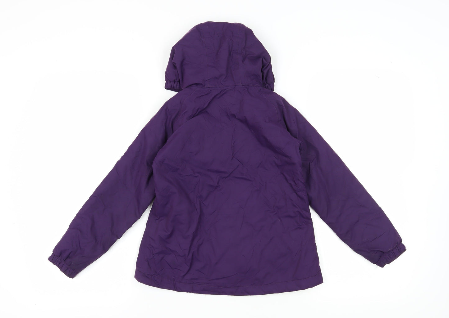 Peter Storm Girls Purple Rain Coat, Size 7-8, Hooded & Lightweight