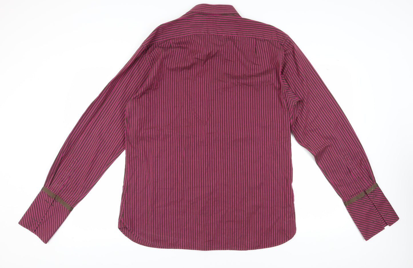 Ted Baker Men's Pink Striped Dress Shirt Long Sleeve 17