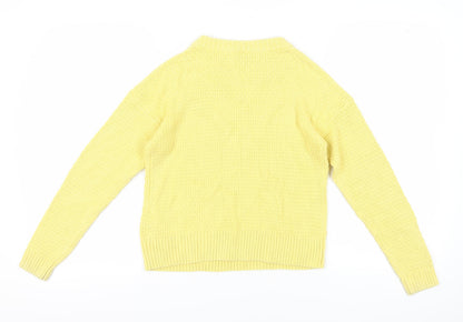 ICHI Women's Yellow Pullover Jumper, Size S