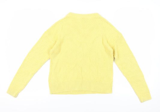 ICHI Women's Yellow Pullover Jumper, Size S