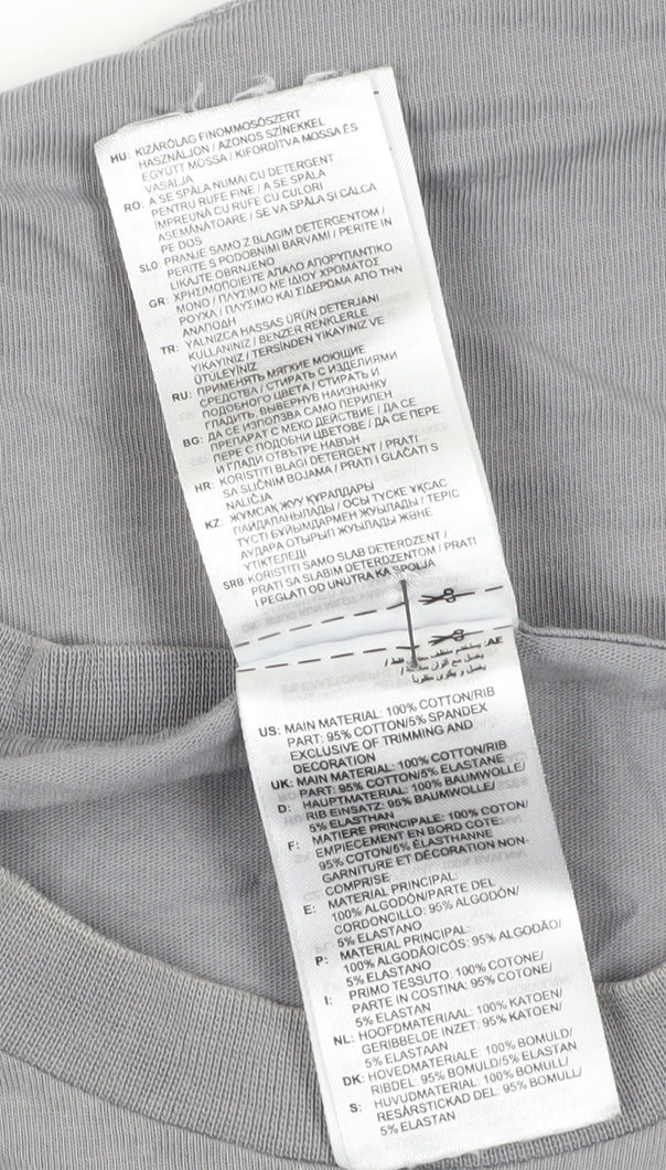 Adidas Men's Grey Cotton Sports T-Shirt M