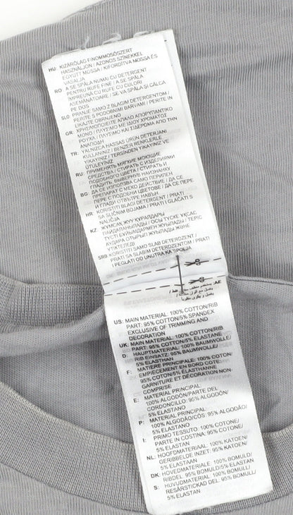 Adidas Men's Grey Cotton Sports T-Shirt M