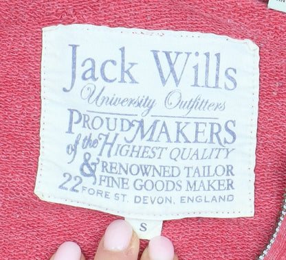 Mens UK Size S Jack Wills Red Full Zip Hoodie