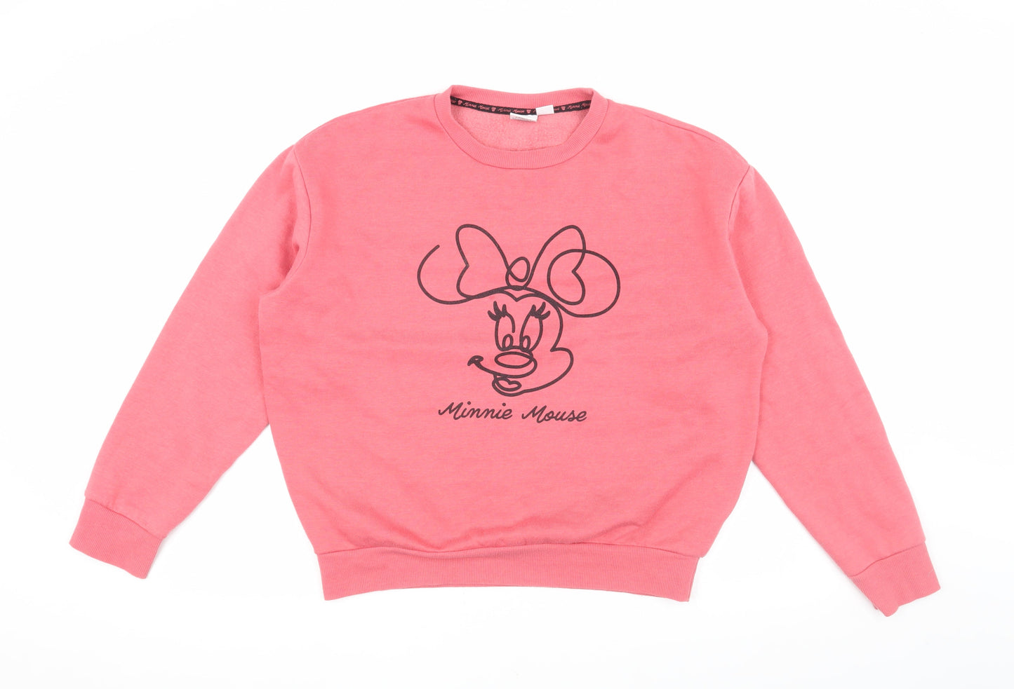 Womens UK Size S Disney Pink Pullover Sweatshirt