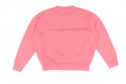 Womens UK Size S Disney Pink Pullover Sweatshirt