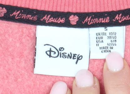 Womens UK Size S Disney Pink Pullover Sweatshirt