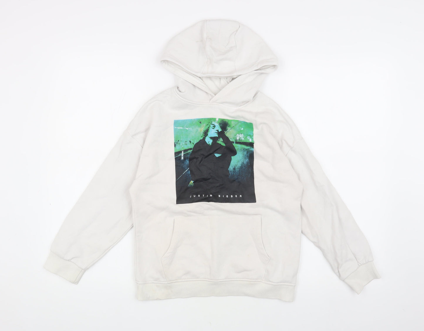 Just in Bieber Girls White Graphic Print Hoodie 9-10 Years