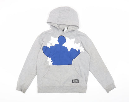NBA Boys Grey Pullover Hoodie - Size 12Y, Sports Style