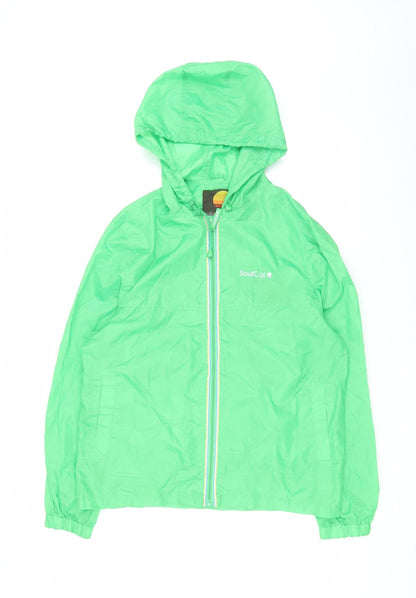 Mens UK Size XL SoulCal Green Windbreaker Coat