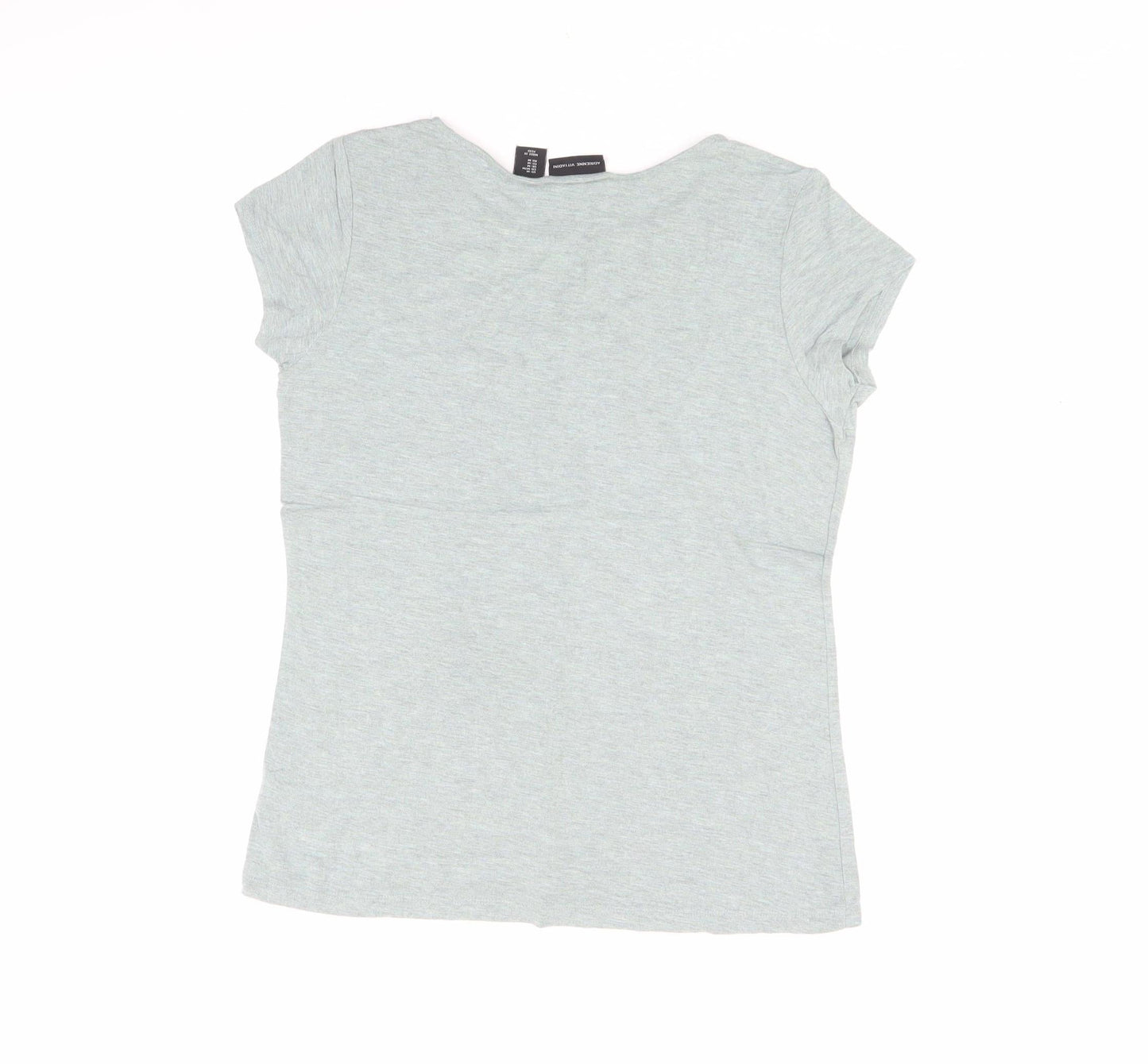 Womens UK Size M Adrienne Vittadini Green Basic T-Shirt