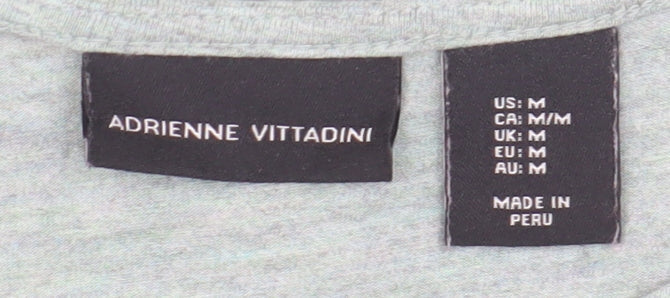 Womens UK Size M Adrienne Vittadini Green Basic T-Shirt