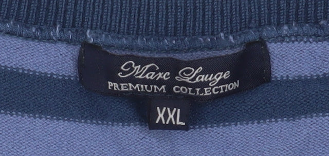Marc Lauge Women's Blue Striped Cardigan XXL