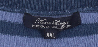 Marc Lauge Women's Blue Striped Cardigan XXL
