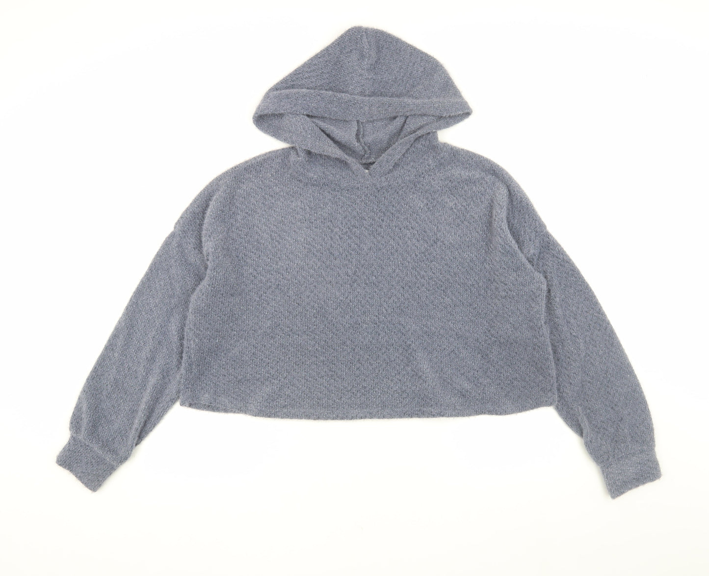 Hollister Women’s Grey Knit Pullover Hoodie, Size L