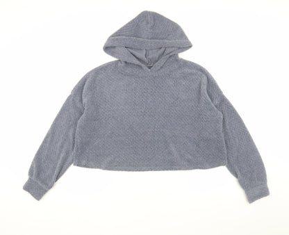 Hollister Women’s Grey Knit Pullover Hoodie, Size L