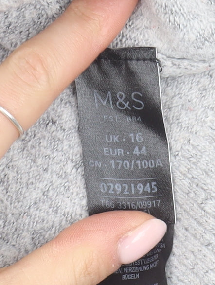 Womens UK Size 16 Marks and Spencer Grey Jumper Jumper
