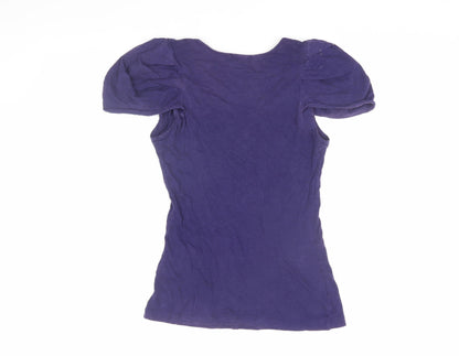 Gap Women’s Purple XS Basic Scoop Neck T-Shirt