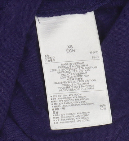 Gap Women’s Purple XS Basic Scoop Neck T-Shirt