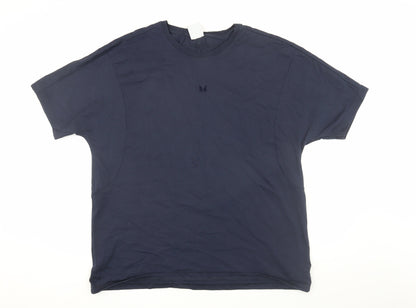MP Men's Navy Blue L Cotton Short Sleeve T-Shirt