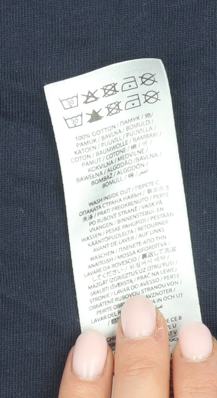 MP Men's Navy Blue L Cotton Short Sleeve T-Shirt