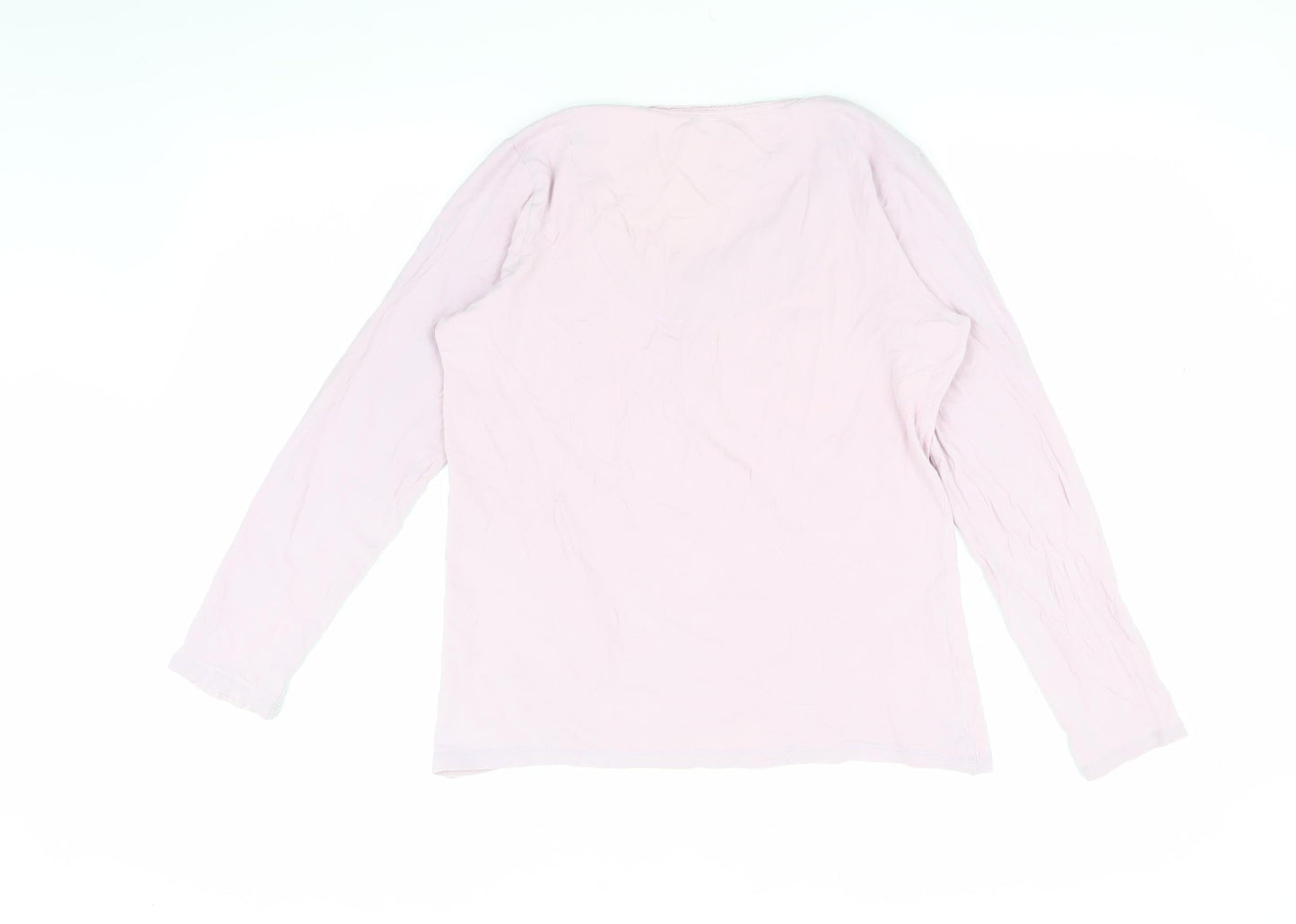 Laura Ashley Pink Pyjama Top for Women, Size 8-10, Long Sleeve