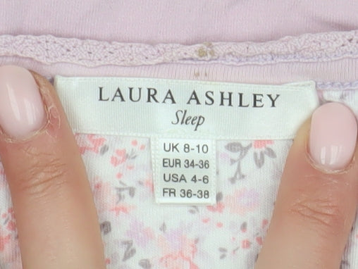 Laura Ashley Pink Pyjama Top for Women, Size 8-10, Long Sleeve