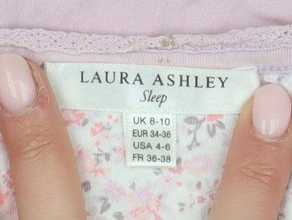 Laura Ashley Pink Pyjama Top for Women, Size 8-10, Long Sleeve