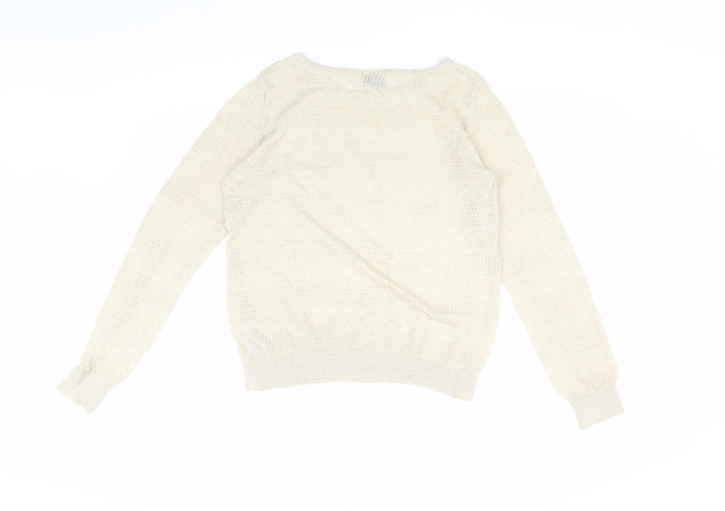 Womens UK Size M VERO MODA Ivory Pullover Jumper