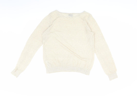 Womens UK Size M VERO MODA Ivory Pullover Jumper