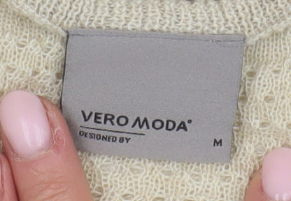 Womens UK Size M VERO MODA Ivory Pullover Jumper